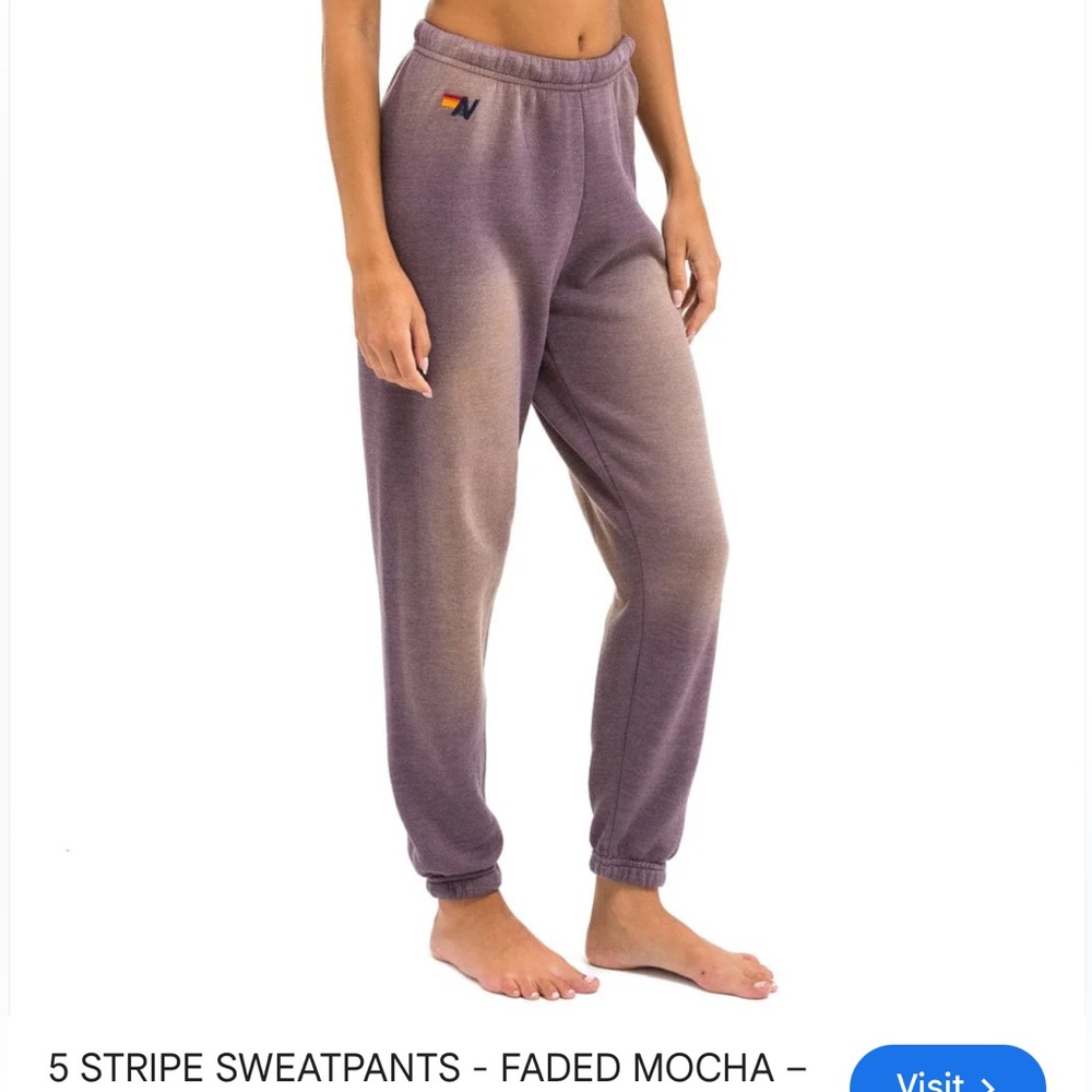 74-$95 EUC Aviator Nation Women’s Faded Mocha Purple Sweatpants size S $165